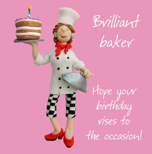 Brilliant Baker birthday card
