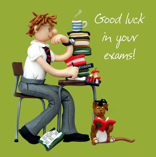 Good Luck in Your Exams card - Male