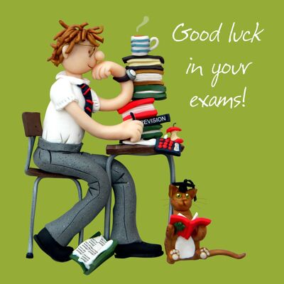 Good Luck in Your Exams card - Male