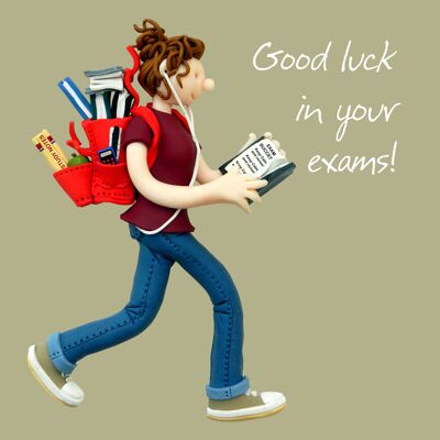 Exam Good Luck card Female