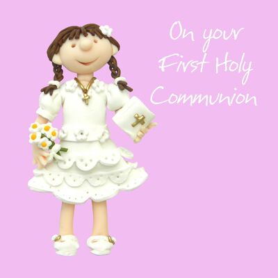 First Holy Communion card - Girl
