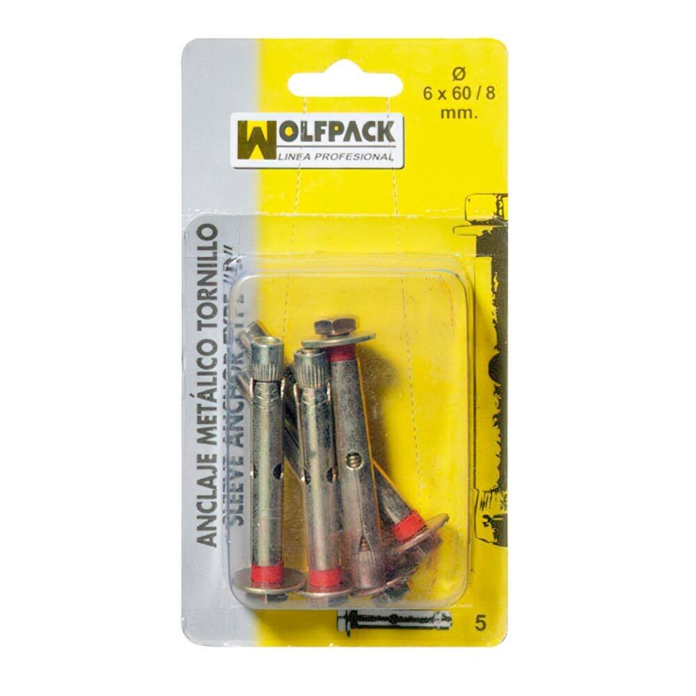 Anclaje Metálico Tornillo 10x 70/12 mm. (2 Piezas)