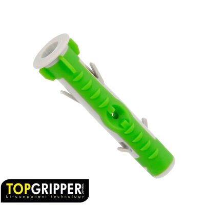 Taco Topgripper Bimaterial " 6 mm. (Caja 150 unidades) Taco Anclaje Universal,  Taco Hormigon,  Taco Pladur,  Taco Ladrillo