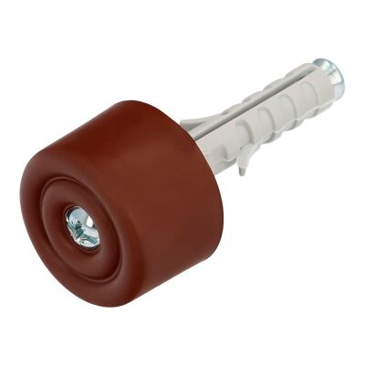Maurer Door Stop Screw-On With Brown Plug and Screw