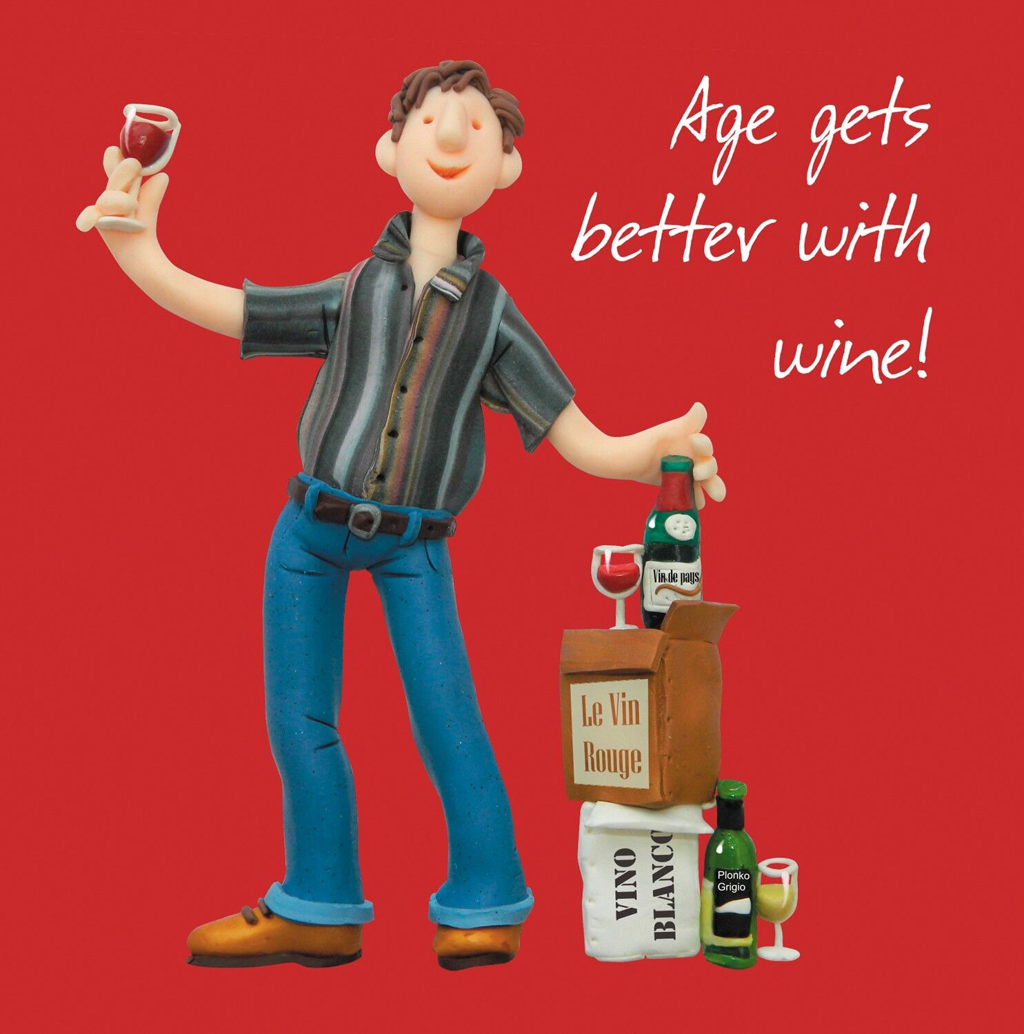 L'età migliora con il biglietto d'auguri di Wine