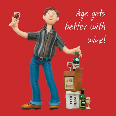 Age Gets Better with Wine birthday card