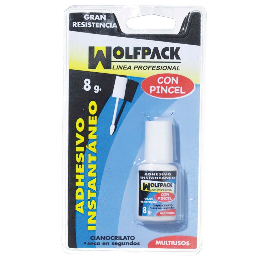 Colla cianoacrilica Wolfpack da 8 grammi con pennello