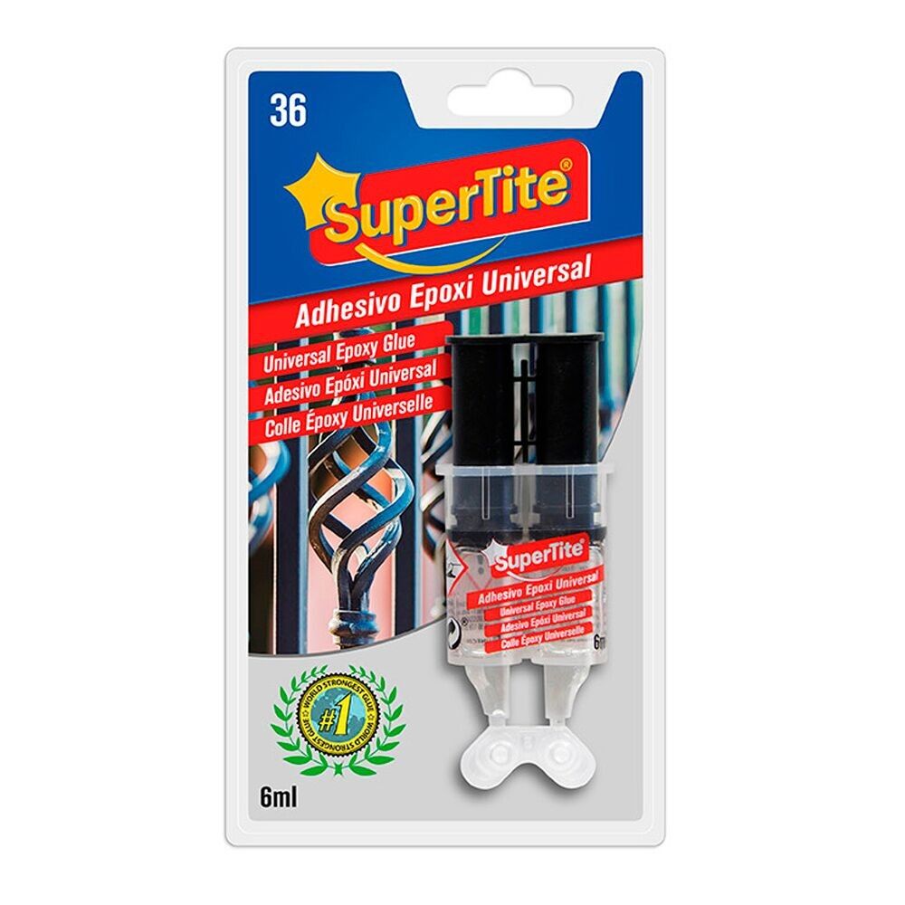 2 Component Epoxy Glue (6 Ml.) Glue Metal, Glass, Mirrors, Plastics, Marble, Boats, Wood, Leather, Etc.