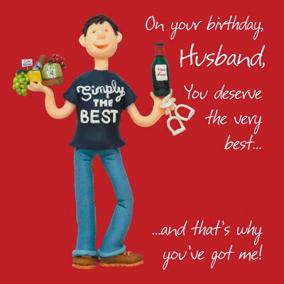 Husband Simply the Best birthday card
