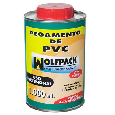 Pegamento Pvc  Wolfpack  Con Pincel 1000 ml.