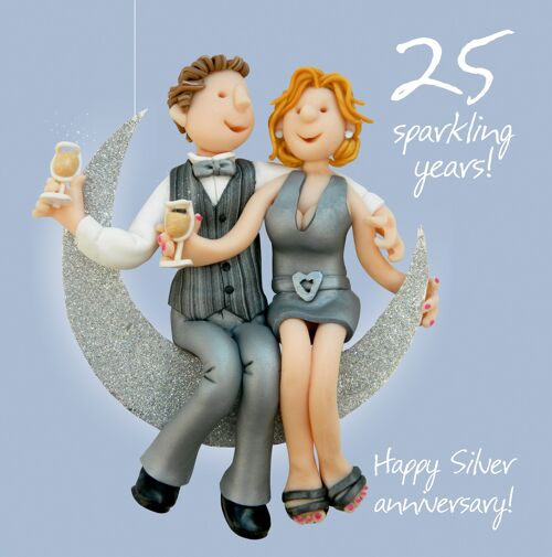 Silver Anniversary card - 25 Sparkling Years