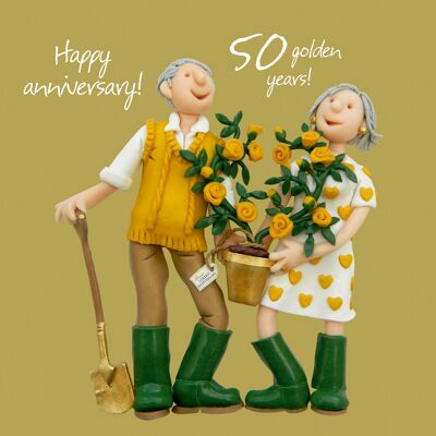 Golden Anniversary card - 50 Golden Years