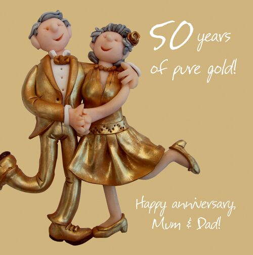 Golden Anniversary card Mum & Dad