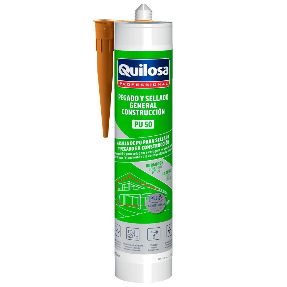 Cartouche de mastic polyuréthane marron 300 ml.