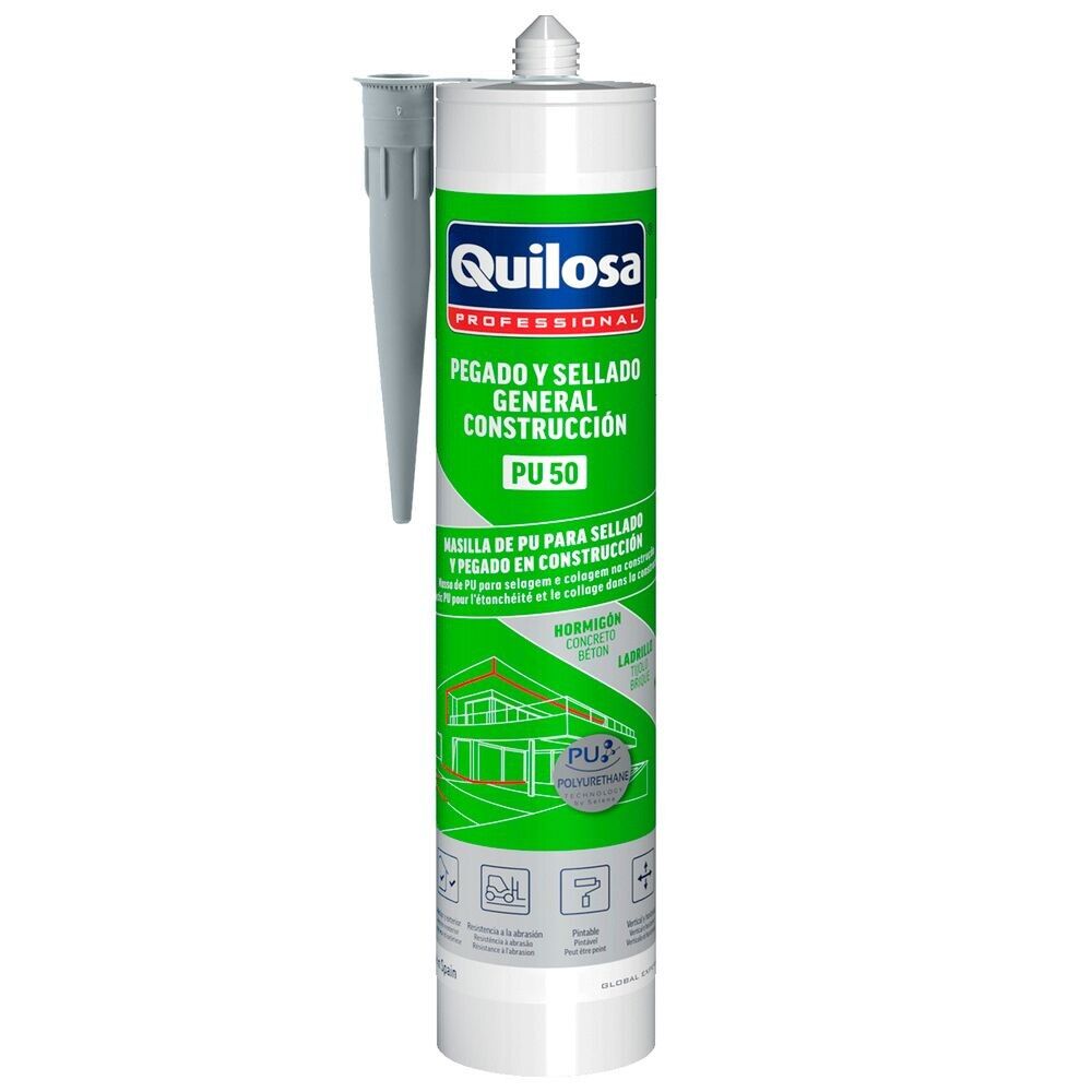 Cartouche de mastic polyuréthane gris 300 ml.