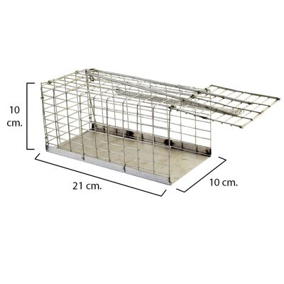 Complete Metal Cage Rat Trap 21x10x10 cm