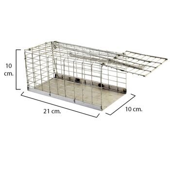 Piège à Rats Cage Métallique Complète 21x10x10 cm