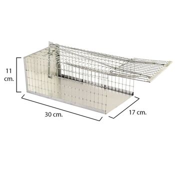 Piège à Rats Cage Métallique Complet 30 x 17 x 11 cm.