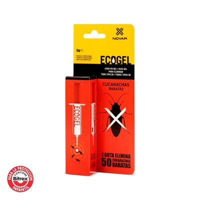 Ecogel Eliminates Cockroaches Syringe 5 Grams Carton Box