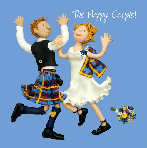 The Happy Couple - Scottish wedding card