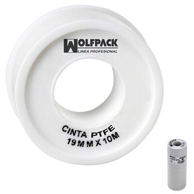 Ruban PTFE Wolfpack 12 mm. x 10m. (Paquet 10 rouleaux)