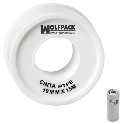 Wolfpack PTFE-Band 19 mm. x 15m. (Packung mit 10 Rollen)