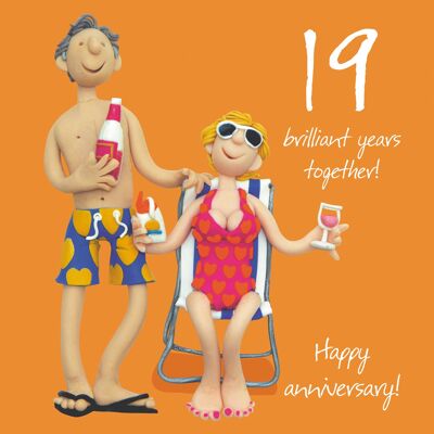 19th Wedding Anniversary card