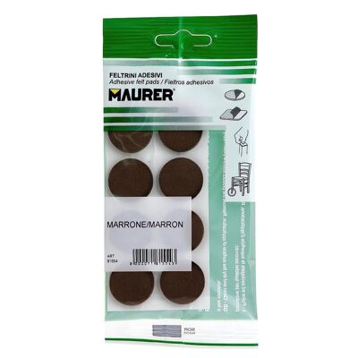 Adhesive Felt "24 mm. (Blister 8 Pieces) Brown