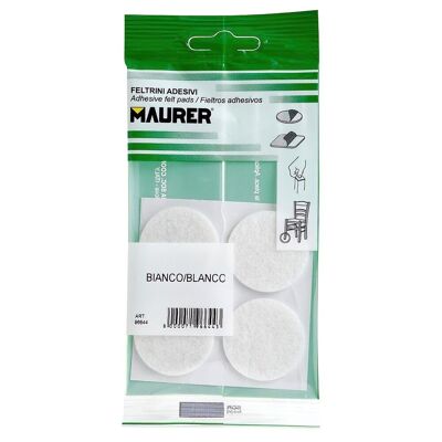 Adhesive Felt "35 mm. (Blister 4 Pieces) White