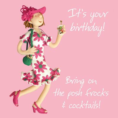 Anniversaire - Carte d'anniversaire Posh Frocks