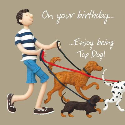Anniversaire - Carte d'anniversaire Top Dog