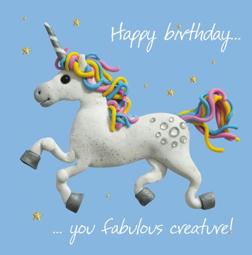 Fabulous Creature birthday card