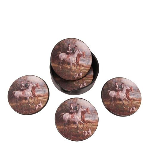 Coasters round 11 cm Horseriding