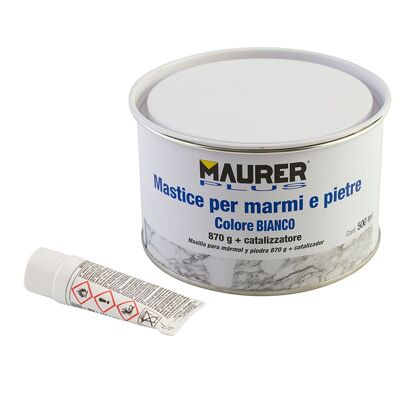 Mastic Marbre / Pierre 500 ml. Couleur blanche