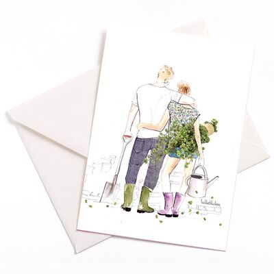 Garden time - card with color core and envelope | 088
