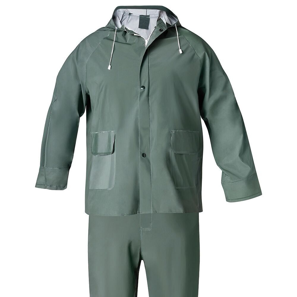 Combinaison imperméable en PVC vert taille 9-XXL