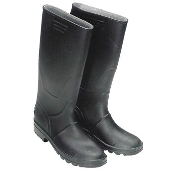 Bottes hautes en caoutchouc noir n°44 (la paire)