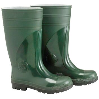 Bottes de sécurité hautes en caoutchouc vert n°39 (la paire)