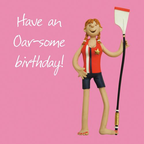 Oarsome Birthday Female birthday card