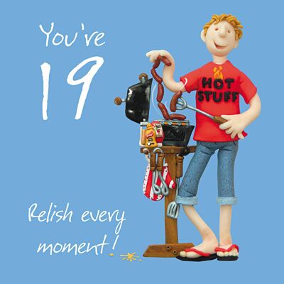 19 Relish Every Moment numbered birthday card
