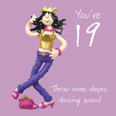 19 Dancing Queen numbered birthday card