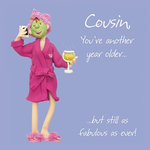 Fabulous Cousin birthday card