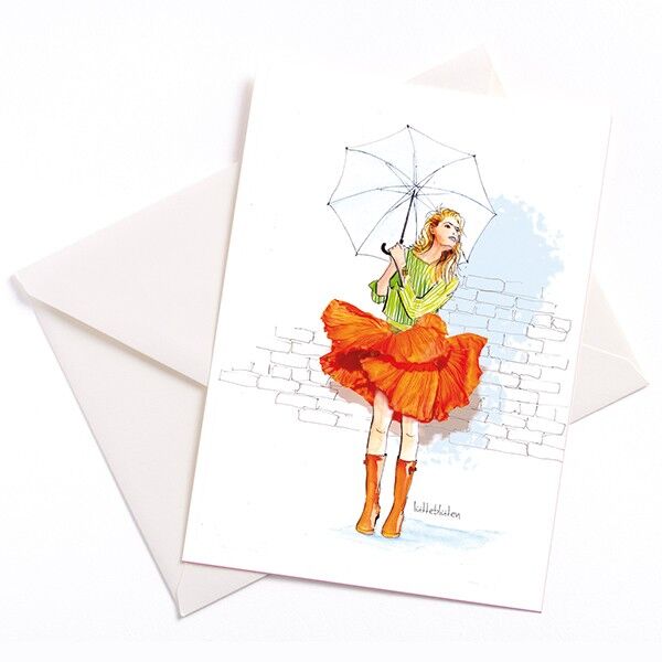 Tipico aprile – biglietto con anima colorata e busta | 092