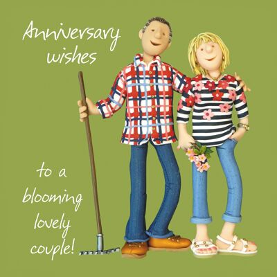 Una tarjeta de aniversario de Blooming Lovely Couple