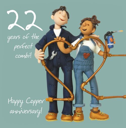 22nd Anniversary - Copper card