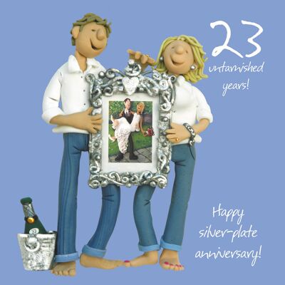 23rd Anniversary - Silver Plate card