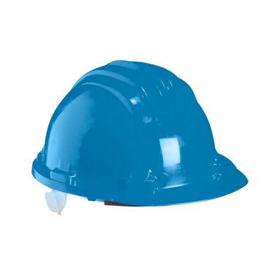 Casques de chantier bleus