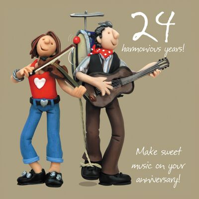 Tarjeta 24 Aniversario - 24 años armoniosos