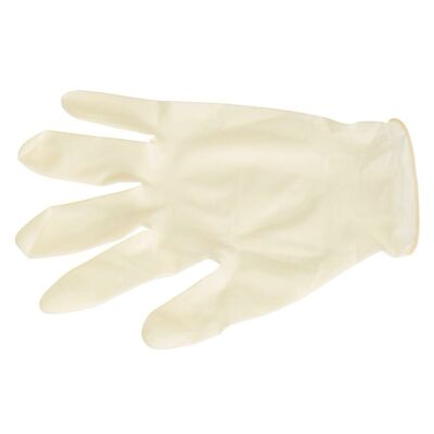 Disposable Latex Gloves Size 7 M Box 100 Units