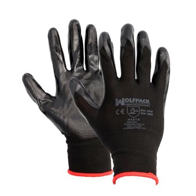 Nitrile / Impregnated Nylon Gloves 6" (Pair)
